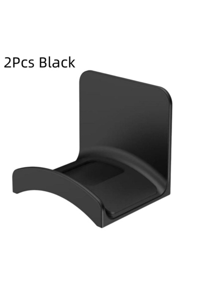 Choice قطعتان من حامل سماعات الرأس الجداري الأسود، حامل وحدة تحكم الألعاب، رف...