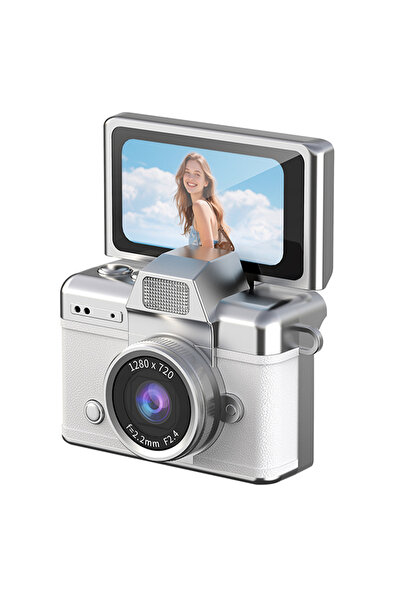 Choice5 كاميرا صغيرة بيضاء اللون ، سلسلة مفاتيح ، شاشة قابلة للطي 1.47 بوصة، ...