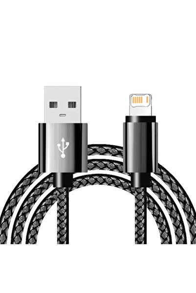 Choice7 كابل شحن سريع USB رمادي اللون بطول متر واحد، مصنوع من النايلون المضفر...