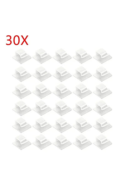 Choice3 30 قطعة بيضاء، من 10 إلى 100 قطعة، مشابك سيليكون ذاتية اللصق لتنظيم ك...