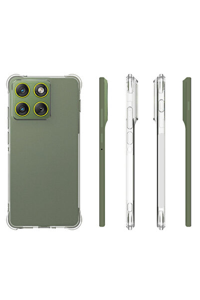 Choice جراب وسادة هوائية شفاف لهاتف موتورولا إيدج 70 (موديل XT2601-2) وسادة م...