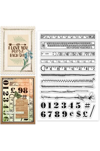 Choice AECH-28315 قطعة واحدة من طوابع أرقام خيوط الخياطة الشفافة، أداة قياس، ...