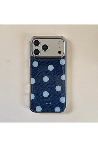 Choice4 آيفون 17 برو ماكس، أزرق كمبيوتر، ألوان كلاسيكية، نقش دنيم، نقطة موجية...