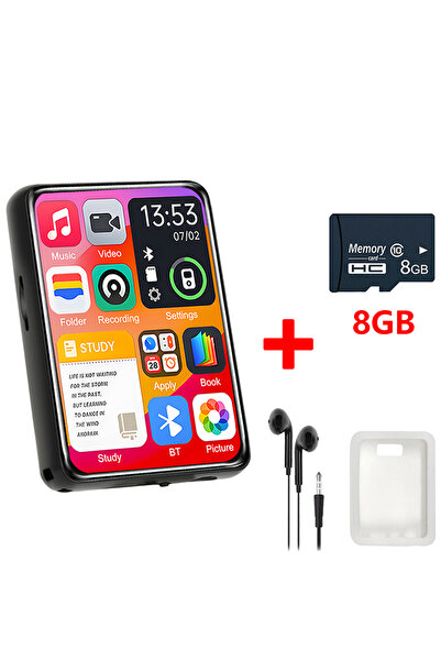 Choice4 مشغل MP3 معدني مزود ببطاقة ذاكرة 8 جيجابايت، يدعم تقنية بلوتوث 5.4، م...