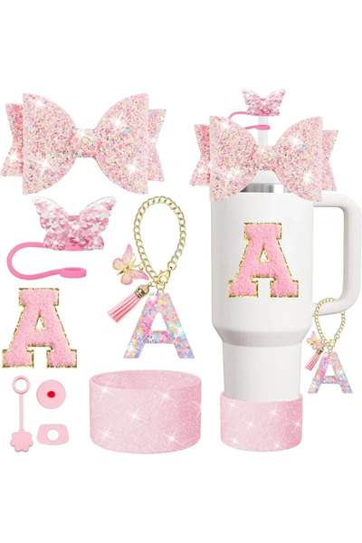 Choice8 Pink A 8PCS Cup Accessories Set for Stanley 30oz 40oz Tumbler Straw T...