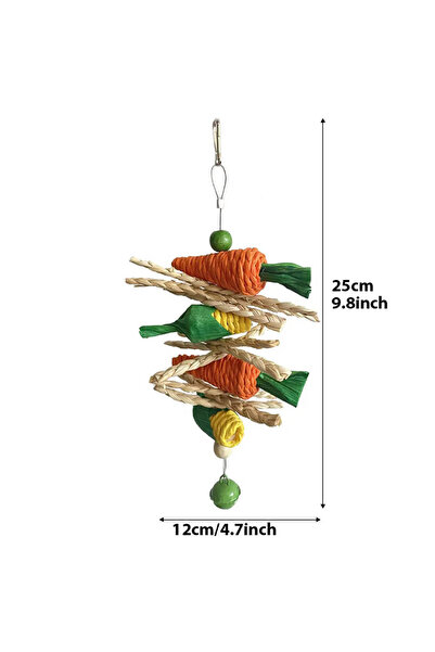 Choice8 كما هو موضح، ألعاب مضغ وتسنين للببغاء والهامستر والأرنب مصنوعة يدويًا...