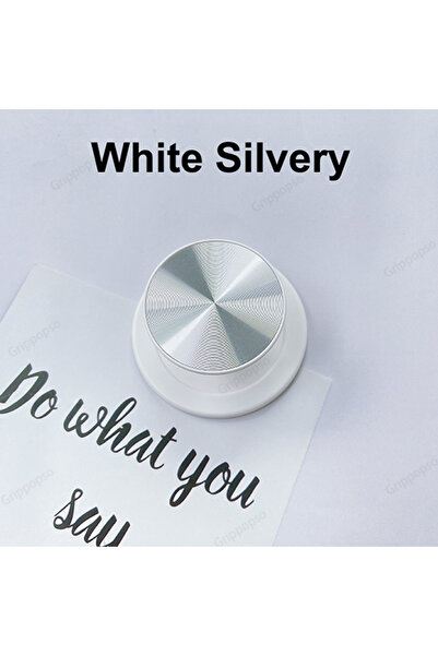 Choice4 white silver Grippopso Magnetic Folding Cell Phone Grip For Holder So...
