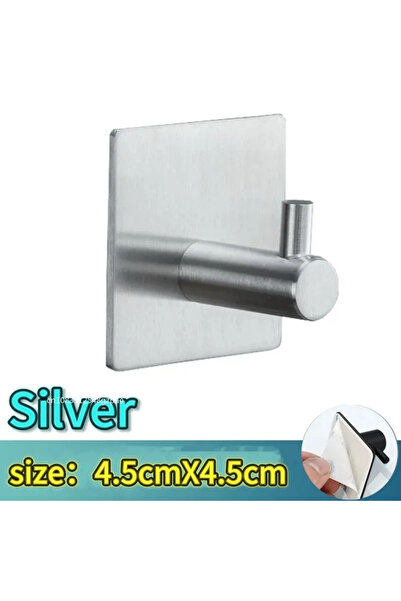 Choice3 6 قطع فضية، 1/2/6 قطع، لاصق قوي، خطافات جدارية، علاقة ملابس، علاقة مل...