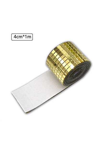 choice2 ملصقات زجاجية حقيقية ذاتية اللصق، ذهبية اللون، لفة واحدة، 4 × 100 سم،...