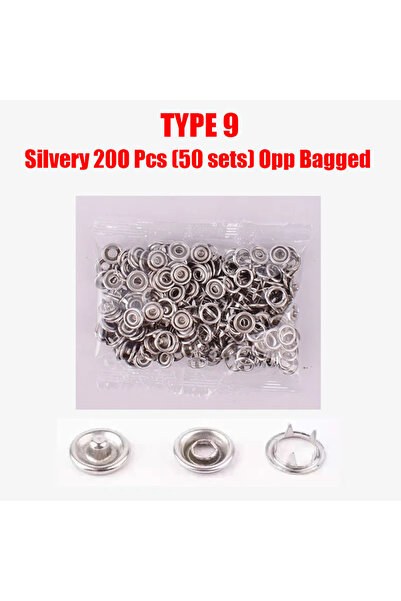 Choice9 TYPE 9 50/100 Metal Prong Snap Button Hollow Press Prong Fastener Stu...
