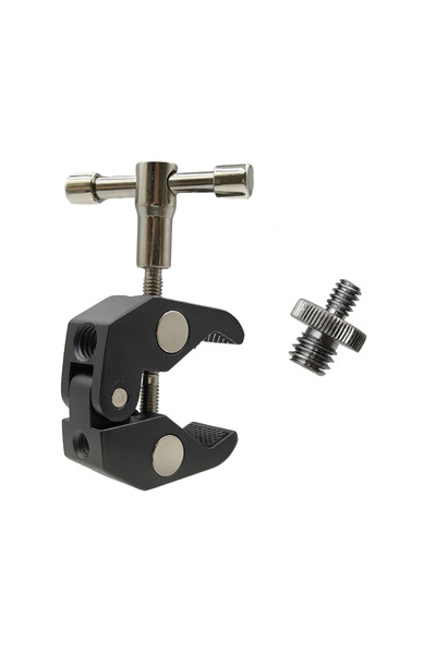 Choice مشبك تثبيت أسود فائق القوة، حامل معدني من سبائك الألومنيوم مع برغي من ...