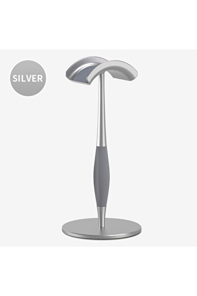 Choice حامل سماعات رأس عالمي فضي اللون، مصنوع من الألومنيوم، مغناطيسي، مزود ب...