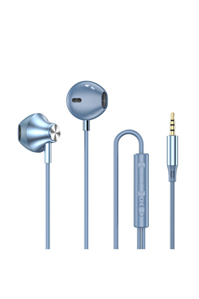 Choice11 سماعة أذن بأسلاك زرقاء 3.5 ملم، عالية الدقة، للموسيقى، بدون استخدام ...