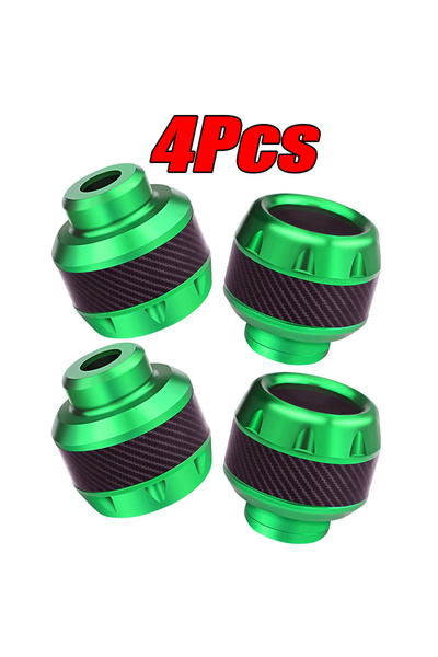 Choice13 4Pcs Green 4Pcs Aluminum Alloy Motorcycle Crash Protector Scooter Wh...