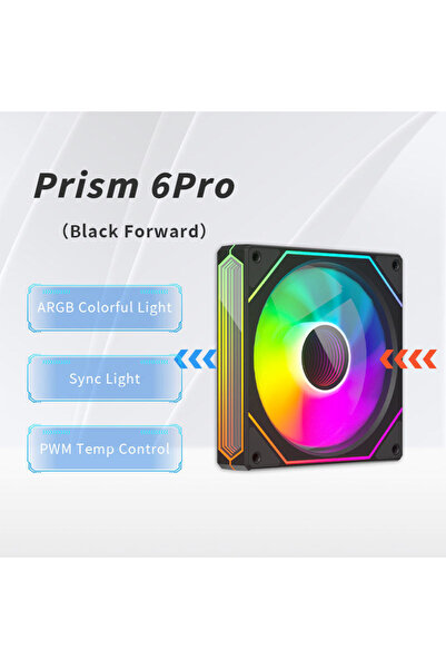 Choice1 A-RGB WHITE Black REGULAR PRISM 6 PRO Computer Chassis Fan 12cm ARGB ...