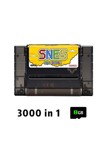 Choice3 Transparent Black 2026 V12 3000 in 1 SNES Game Card With 8GB TF Card ...