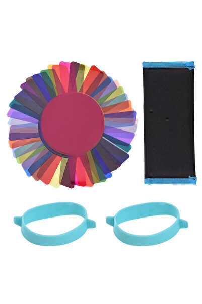 Choice مجموعة فلاتر إضاءة وتصحيح ألوان فلاش الكاميرا Godox V1 S، 24 قطعة، برأ...