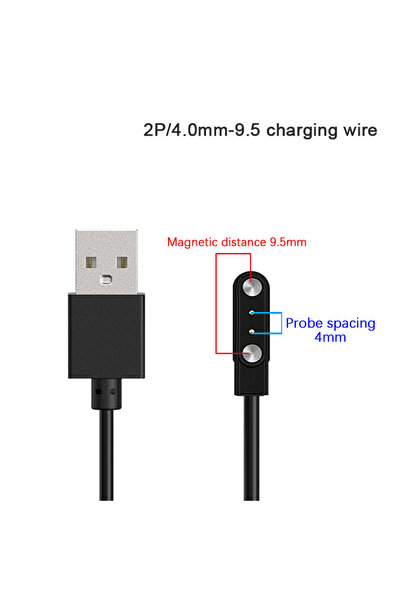 Choice5 كابل شحن مغناطيسي قوي ثنائي الدبابيس A8، سلك شحن USB، متوافق مع الساع...