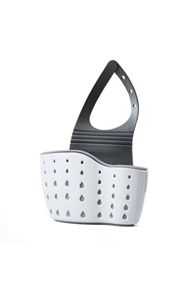 Choice1 سلة معلقة زرقاء لحوض المطبخ، حامل إسفنج قابل للتعديل، رف تصريف لصنبور...