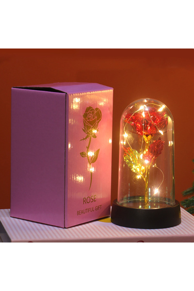 choice2 1pc no battery Red Valentines Day Gift for Girlfriend Eternal Rose LE...