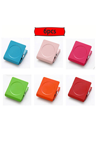 Choice1 Square 6pcs 6PCS Magnetic Clips for Office & Fridge - Colorful Dument...