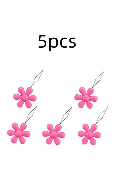 Choice10 Rose red-5pcs 1Pc Elderly Easy Sewing Needle Device Flower Shape Thr...