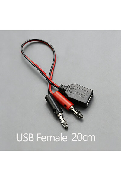 Choice4 USB Female 20cm DIY Test Cable USB Male/Female to 4mm Banana Plug a F...