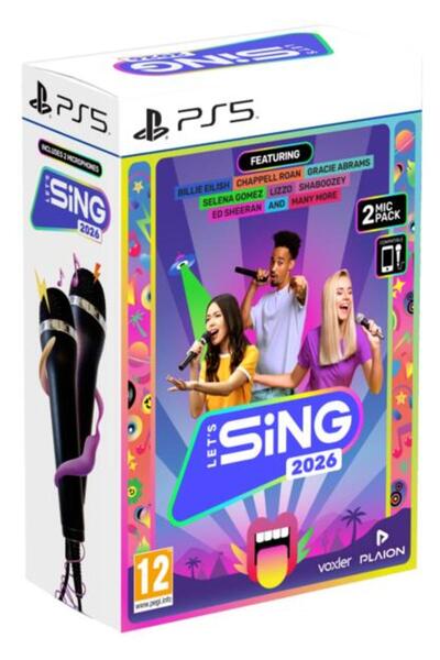 PLAION PS5 Let's Sing 2026 game + 2 Microphones