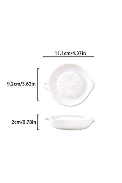 Choice White White Ceramic Portable Ginger Grater Hand Grinder Garlic Masher ...