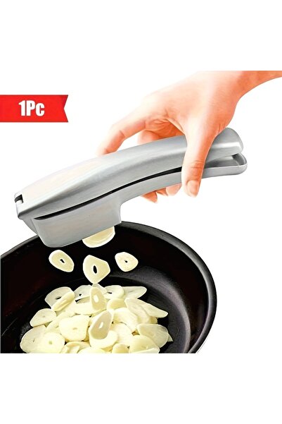 Choice مكبس ثوم ومقطع 2 في 1 - مفرمة ومقطع ثوم وزنجبيل من الألومنيوم - مع وظي...