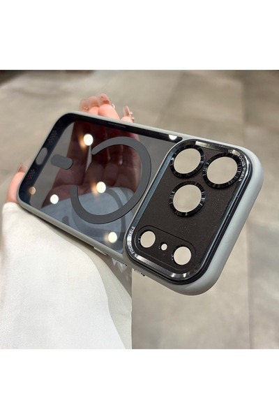 Choice جراب شفاف فاخر رمادي اللون لهاتف iPhone 17 Pro Max، متوافق مع MagSafe،...