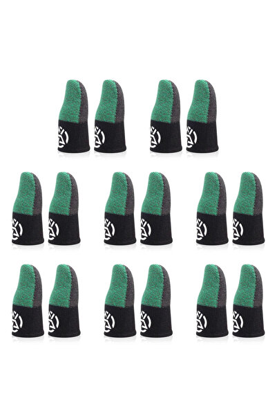 Choice12 ALLOYSEED 8Pairs green 1-20Pairs Mobile Finger Sleeve Breathable Thu...