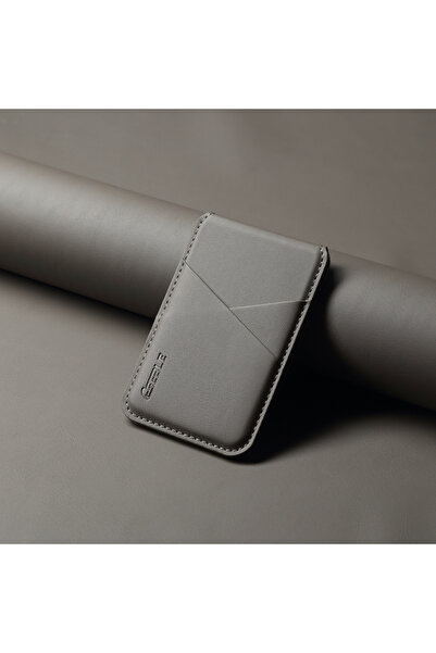 choice2 محفظة جلد رمادية ناعمة قابلة للفصل مع حامل هاتف مغناطيسي متوافق مع Ma...