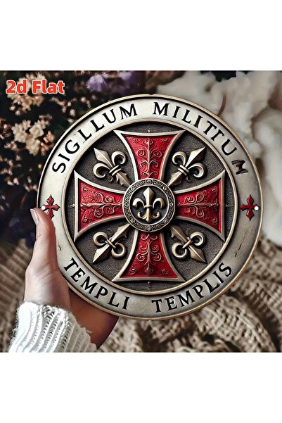 Choice 7.87x7.87in(20x20cm) Red 2D Flat "Templar Knights Emblem"|Defining Med...