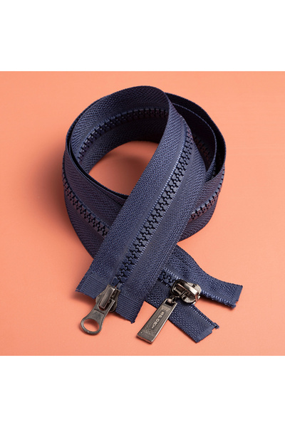 Choice1 80cm 5# Navy blue 80cm double headed double opening clothing zipper w...