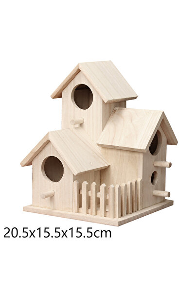 Choice3 قفص طيور خشبي صغير معلق في الهواء الطلق، صندوق بيت طيور للحديقة، أقفا...