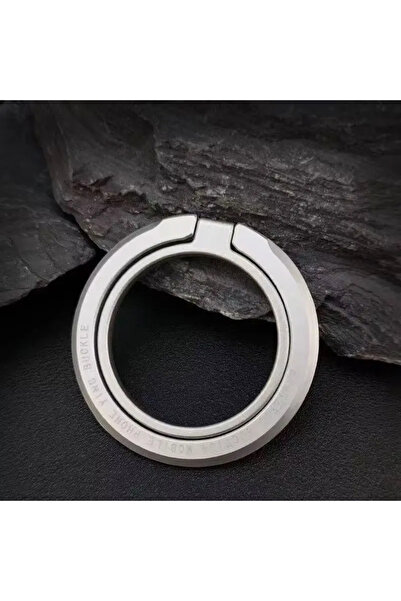 Choice حامل حلقي مغناطيسي فضي، مسند قابل للتعديل، ومقبض مانع للانزلاق لهواتف ...