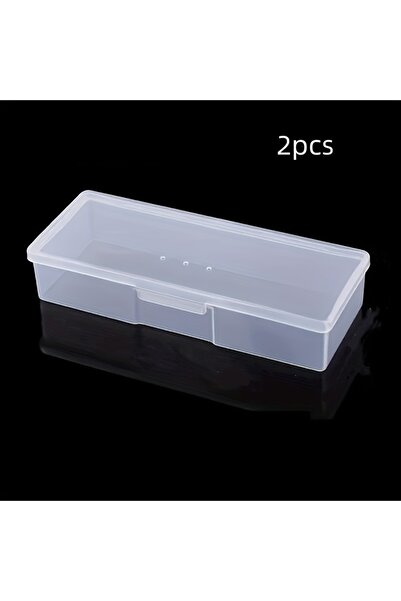 Choice 2pcs Clear 2Pcs/Nail Art Tool Box, Nail Art Tool Storage Box, Nail Sal...