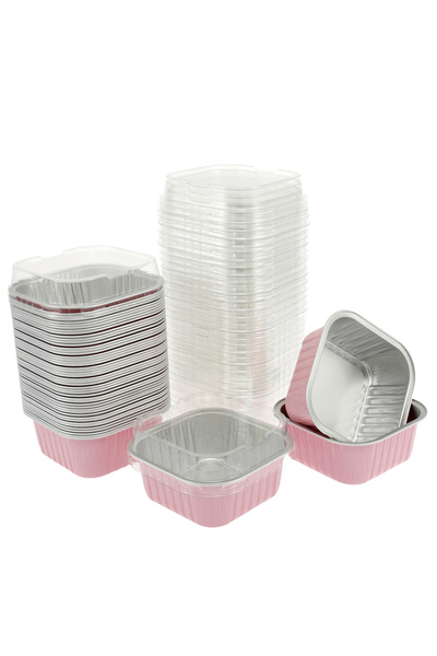 Choice3 150 قطعة من ورق الكب كيك الوردي المقاوم للزيت، صينية خبز من رقائق الأ...