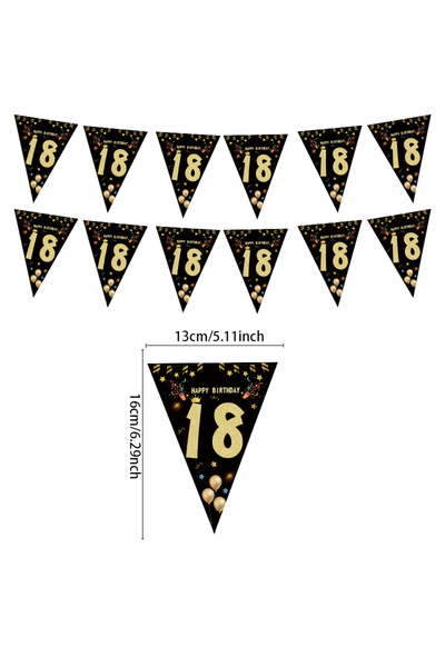 Choice5 18 banner 18 21 30 40 Paper Banner Birthday Party Decorati Adult Gold...