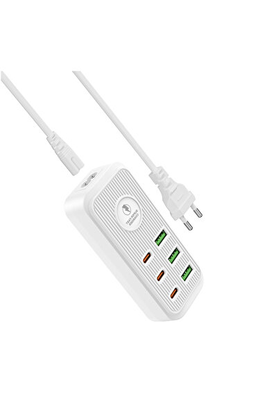 Choice3 EU White EU US UK High Power Multiple USB Charger Power Adapter PD Fa...