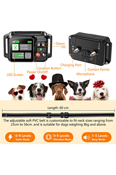 Choice نظام سياج لاسلكي للكلاب مزود بنظام تحديد المواقع العالمي (GPS) باللون ...