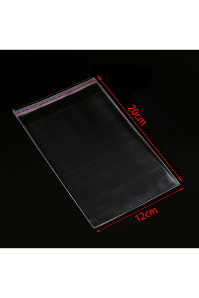 Choice1 100pcs 12X20cm OPP self sealing transparent plastic bag cellophane se...