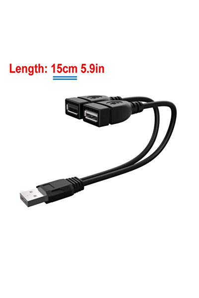 choice2 15cm - 1pcs 1 to 2 USB Branching Multi-functional Adapter Extension C...