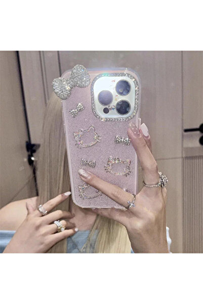 Choice95 جراب هاتف ثلاثي الأبعاد لامع بتصميم كرتوني لطيف لشخصية هيلو كيتي من ...