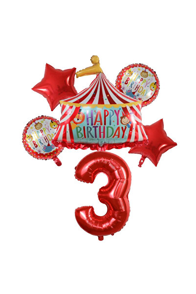 Choice3 بالونات أرقام فويل مقاس 32 بوصة HG9131-3 باللون الأحمر لحفلات أعياد ا...