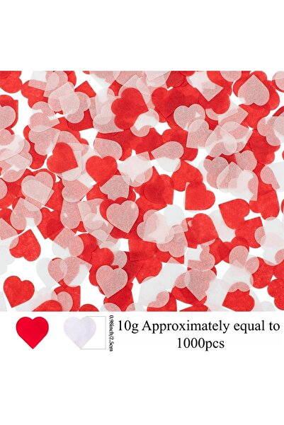 Choice1 1000 قطعة - 10 غرام، 1000-5000 قطعة من قصاصات ورقية حمراء على شكل قلو...