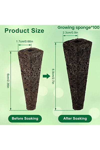 Choice3 ١٠٠ قطعة بدون أدوات، ٥٠/١٠٠ قطعة من إسفنجات زراعة البذور، طقم إسفنجات...