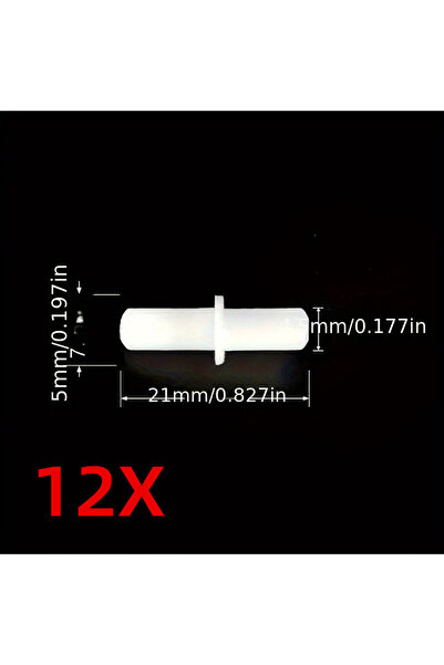Choice1 12 قطعة مستقيمة، 12/30 قطعة، وصلة بلاستيكية ثلاثية الاتجاهات 4 مم، لح...