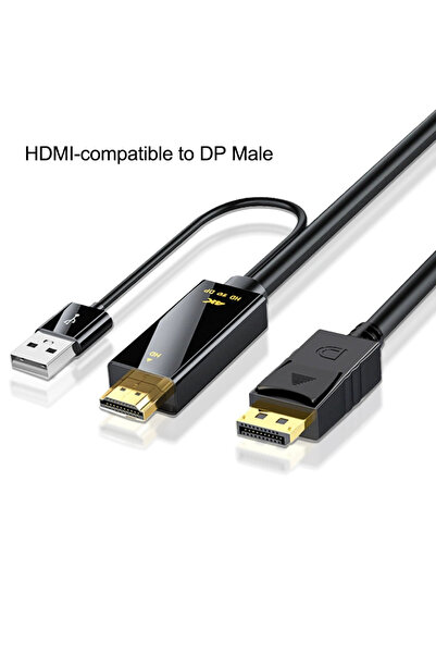 Choice1 كابل محول من HD إلى DP ذكر، متوافق مع HDMI بدقة 4K، كابل محول من HDTV...